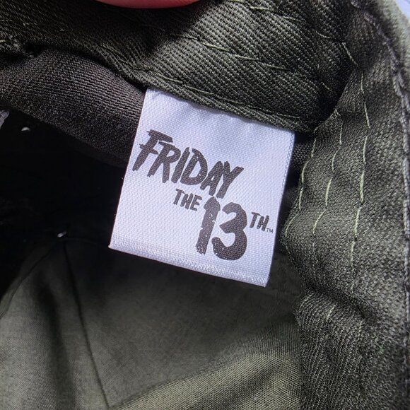 Friday the 13th Camp Crystal Lake Hat Cap Frayed Halloween Moss Green Casual - Picture 6 of 10